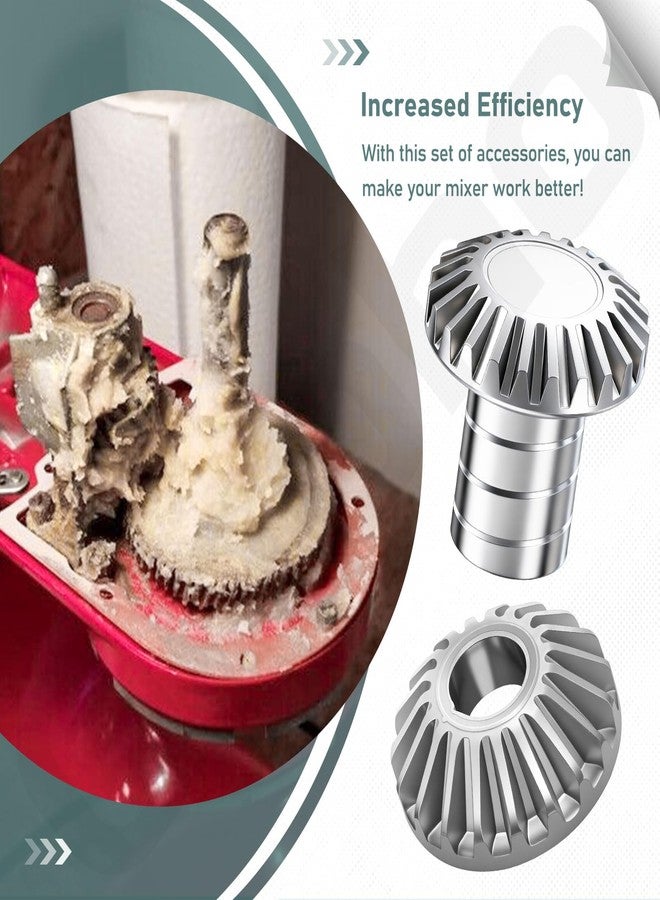Ohoho 9706529 W11086780 9709231 WP9709231 Worm Gear - by Ohoho - Compatible with Whirlpool/Kitchenaid 5QT & 6QT Stand Mixer Replacement Parts - with Snap Ring & 1.8 Oz Grease & 9703445 Thrust Bearing - Image 4